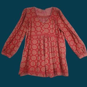 C'isa Women's Boho-Style Shirt Size Medium  Retro VTG-Look Colquette Cottage